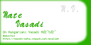 mate vasadi business card